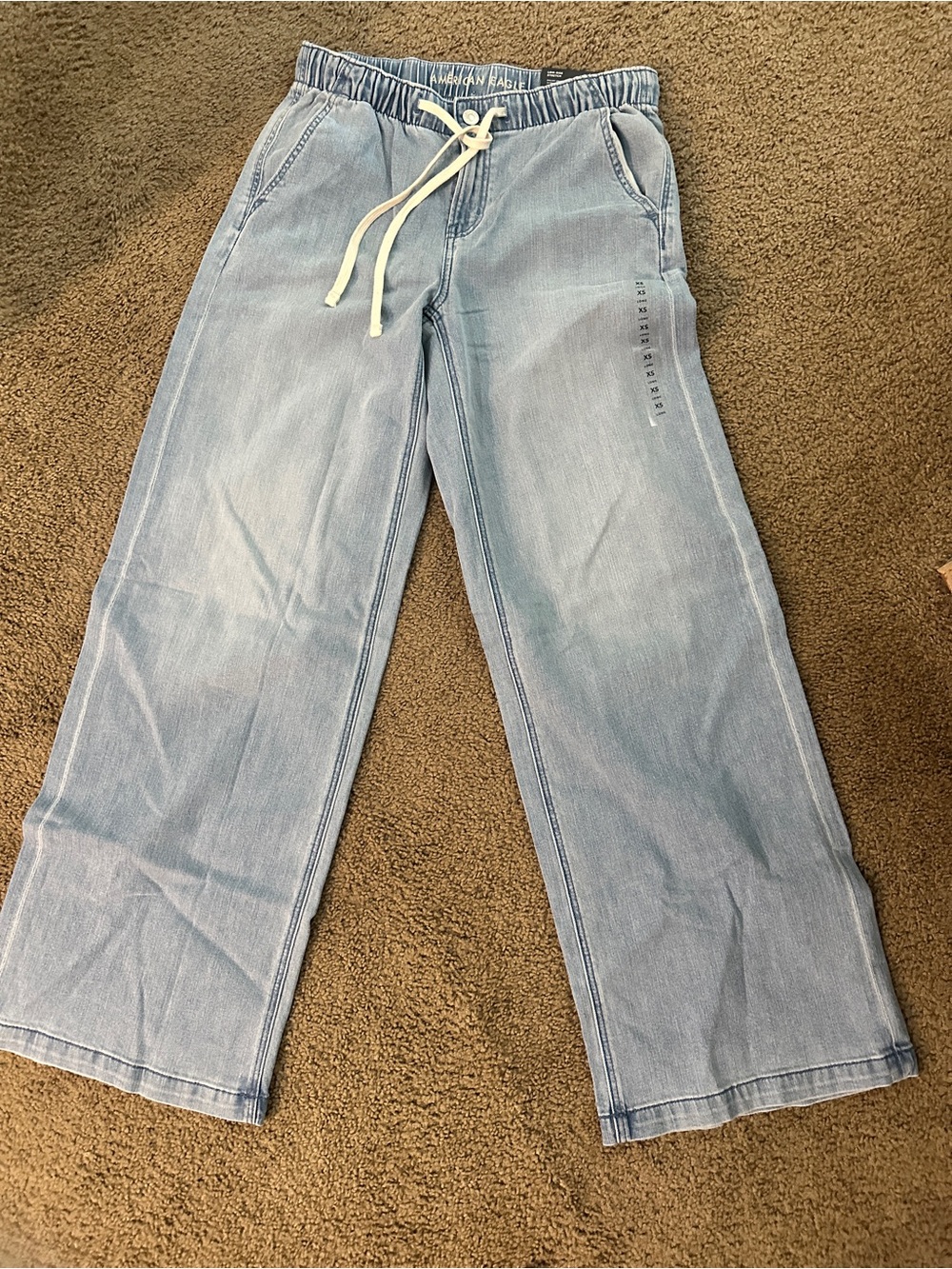 American Eagle Outfitters Light Blue Wide Leg Jeans